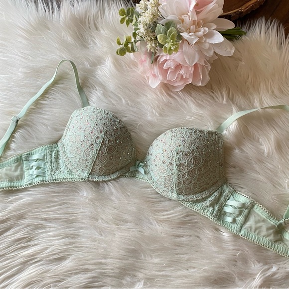Victoria's Secret Other - ✨ Customized Bling Victoria’s Secret Push Up Bra ✨